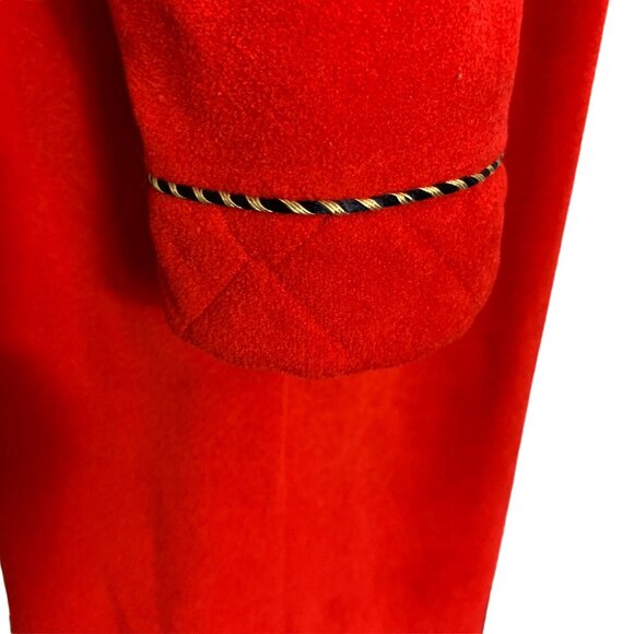 Vanity Fair Red Maxi Robe Size M Long Sleeve Tassel Zipper Cozy Loungewear USA - Picture 8 of 14